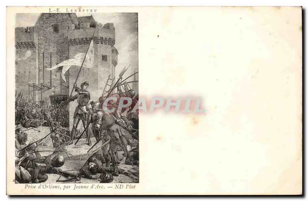 Eroberung von Orléans durch Jeanne d'Arc — J.-E. Lenepevue - Vorderseite