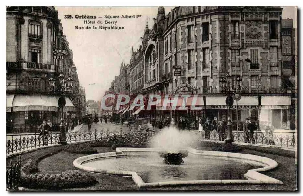 Orléans — Square Albert Ier — Hôtel du Berry, Rue de la République - Vorderseite