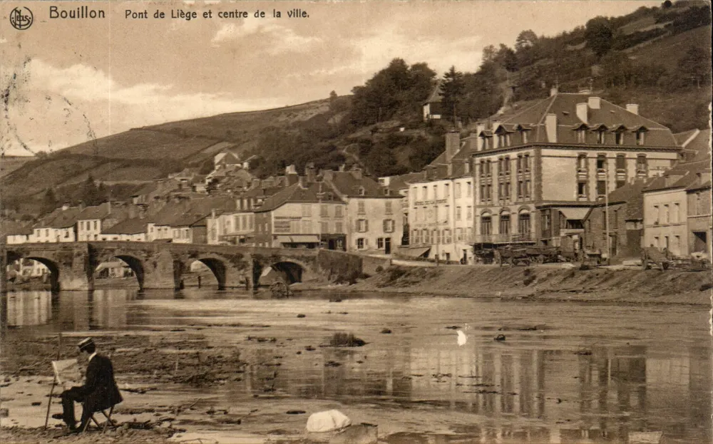 Bouillon — Brücke von Liège und Stadtzentrum — Nels, Brüssel, Serie Nr. 51 - Vorderseite