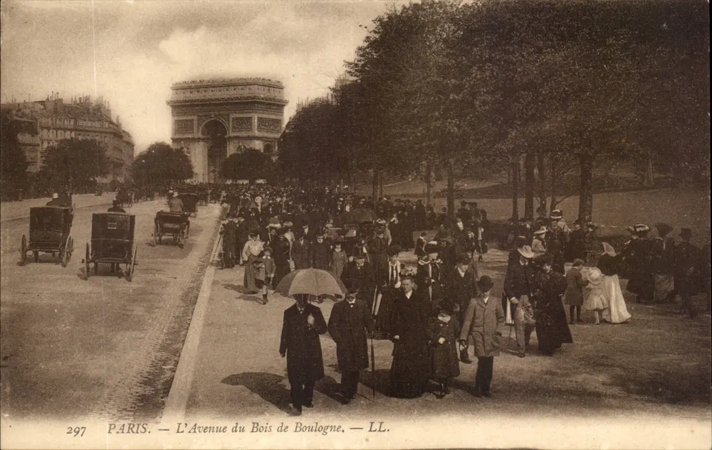 Paris — Die Avenue du Bois de Boulogne — LL. — n° 297 - Vorderseite