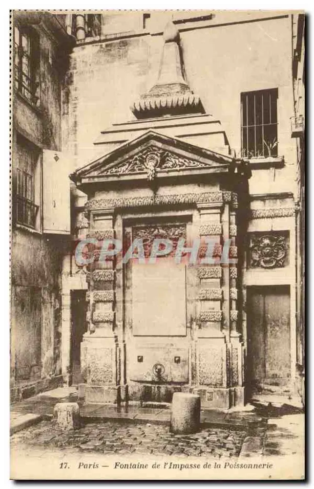 Paris — Fontaine der Impasse de la Poissonnerie - Vorderseite