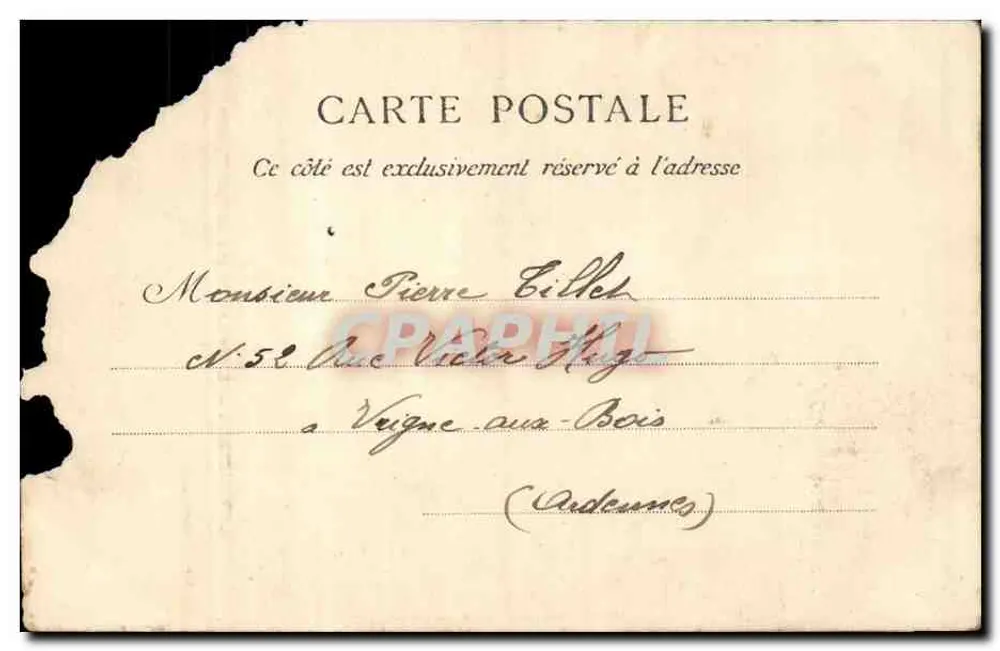 Vouziers — École de Garçons et Rue Chanzy — Ernest Carlier - Verso