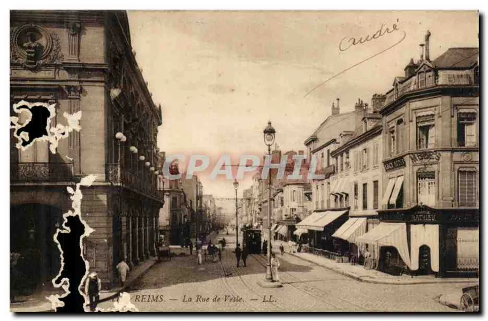 Reims — A Rue de Vesle — LL - Frente