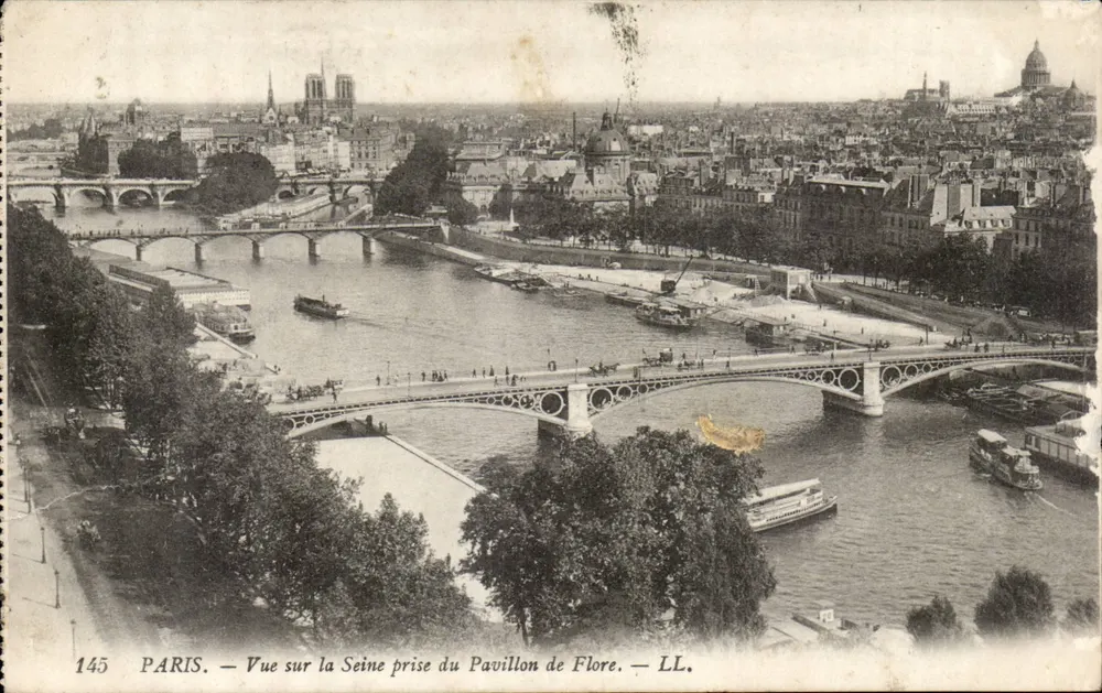 Paris — Blick auf die Seine vom Pavillon de Flore — LL. — N° 145 - Vorderseite