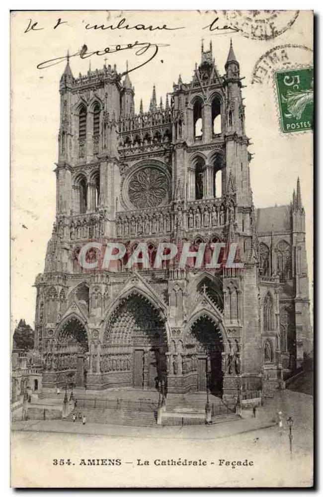 Amiens — A Catedral — Fachada — CARON, fotógrafo-editor, Amiens - Frente