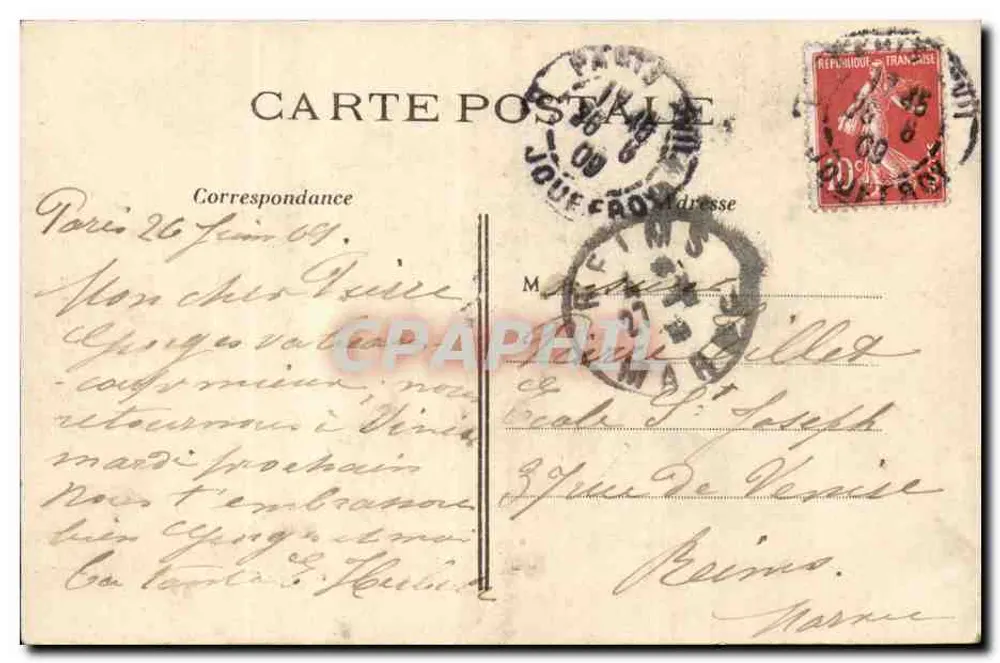 Paris-Montmartre — Basilika des Heiligen Herzens — C.M. n°224 - Rückseite