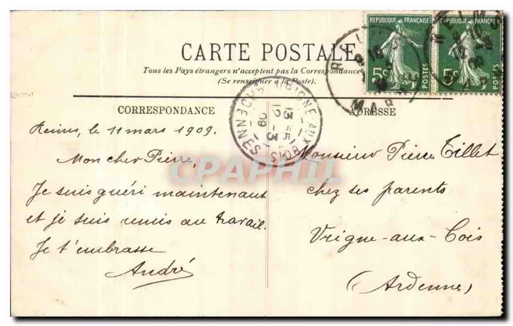 Paris — Les Champs-Élysées — LL. — n°353 - Verso