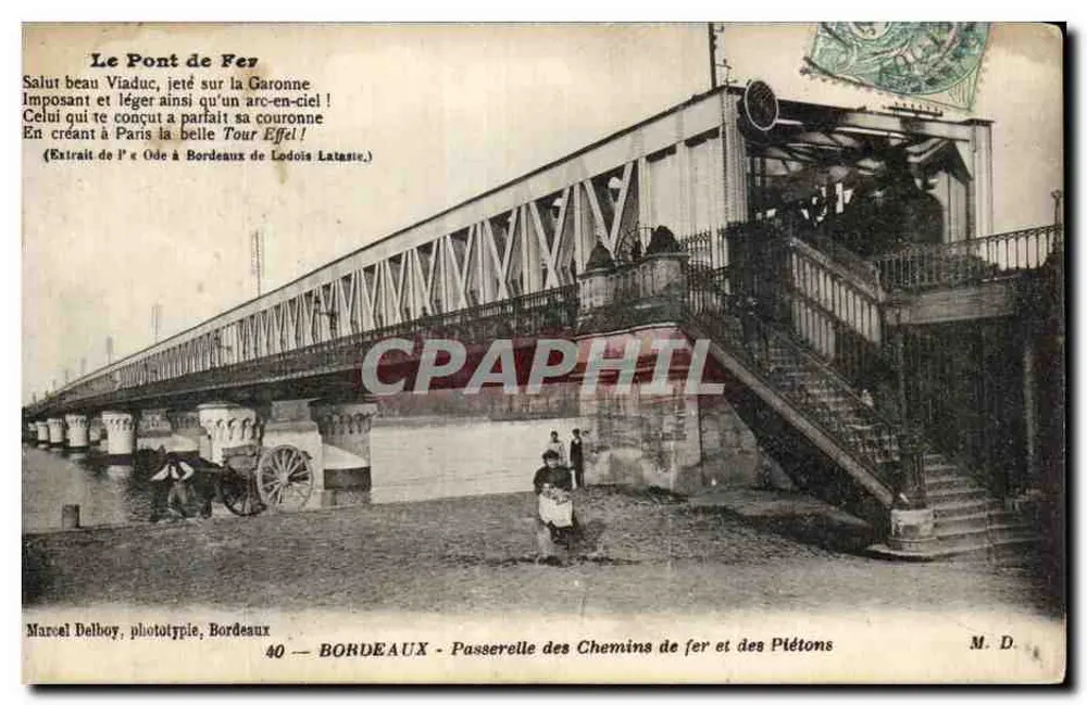 Der Eisenbrücke — Bordeaux — Marcel Delboy, Phototypie, Bordeaux - Vorderseite