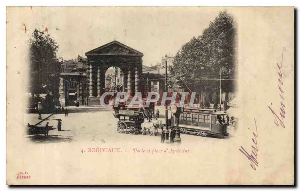Bordeaux — Tor und Platz von Aquitanien — W. F. Dépôré - Vorderseite