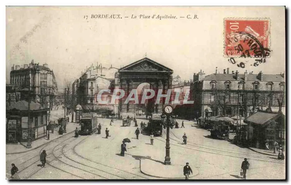 Bordeaux — A Praça da Aquitânia — C. B. - Frente