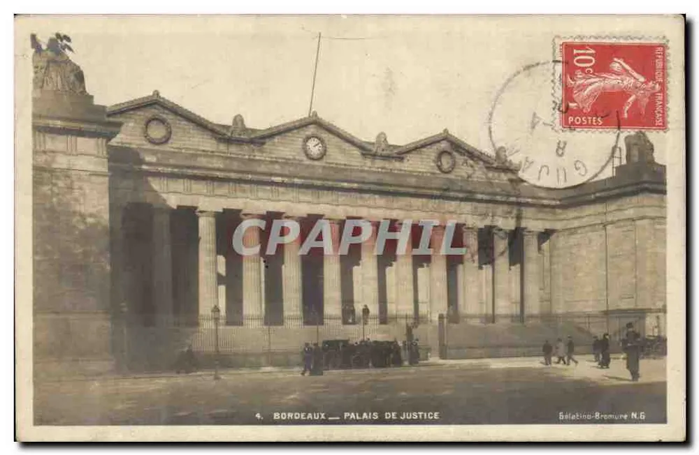 Bordeaux — Palácio de Justiça — Belétino-Bremure N.G. n°4 - Frente