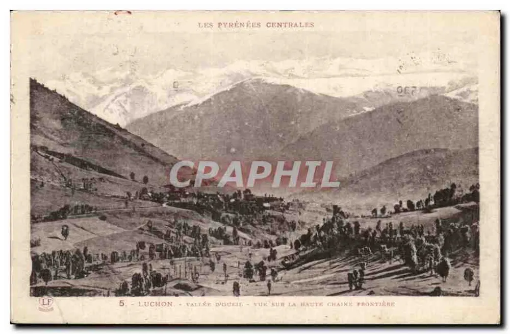 Luchon - Tal der Ouzie - Aussicht auf die Hohe Grenzketten — Zentralpyrenäen, Nr. 5 - Vorderseite