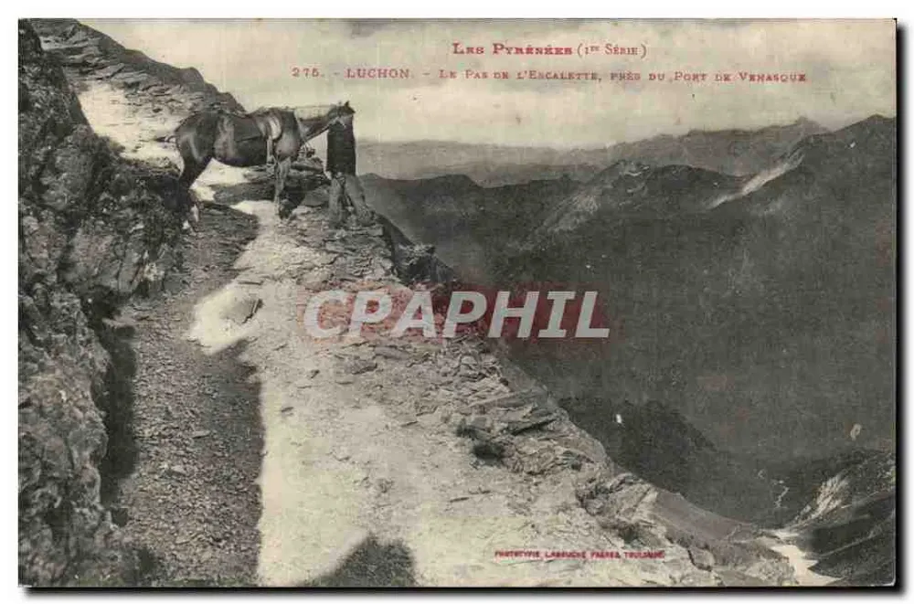Der Pass von Encalette, nahe Port de Venasque — Die Pyrenäen (Erste Serie) — Imprimerie Larouche, Toulouse - Vorderseite