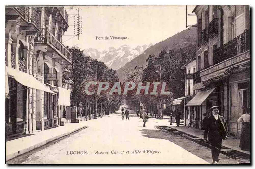 Luchon - Avenue Carnot und Allée d'Eligny — Port de Vénasque - Vorderseite