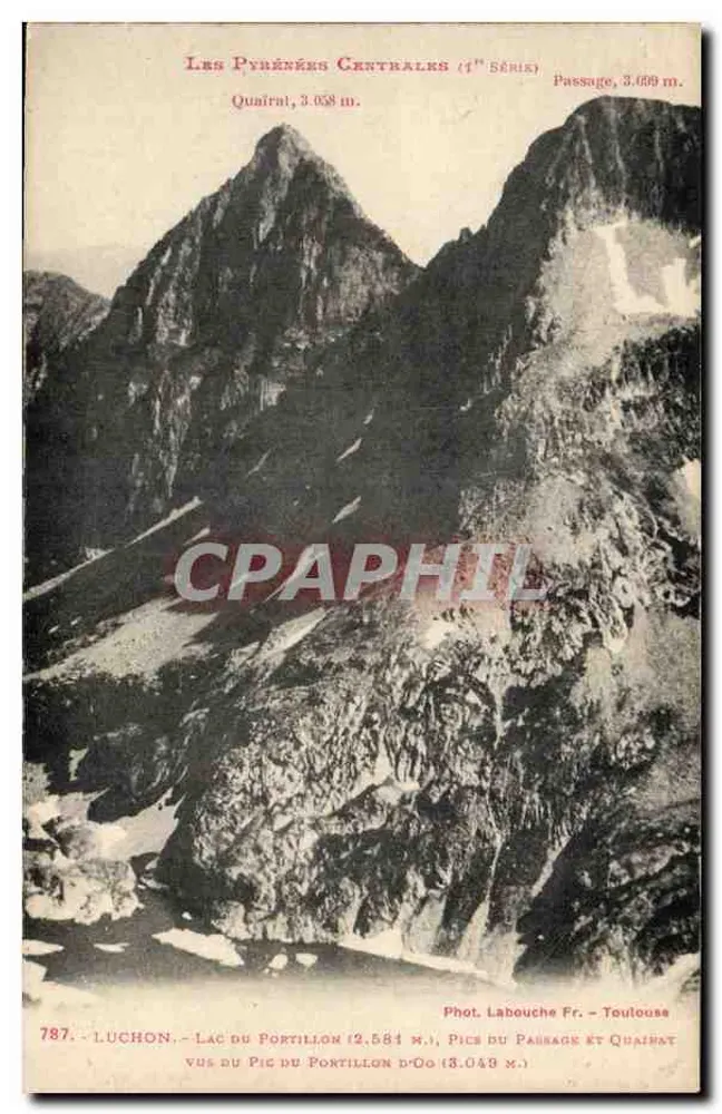 Die zentralen Pyrenäen (1. Serie) — Quairat, Passage, Lac du Portillon — Foto. Labouche Fr. Toulouse - Vorderseite