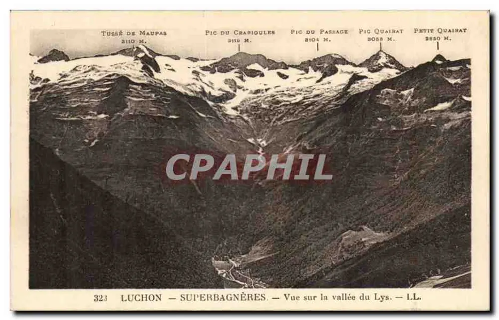 Ausblick auf das Tal des Lys — Luchon - Superbagnères — Verleger Cie des Arts - Vorderseite