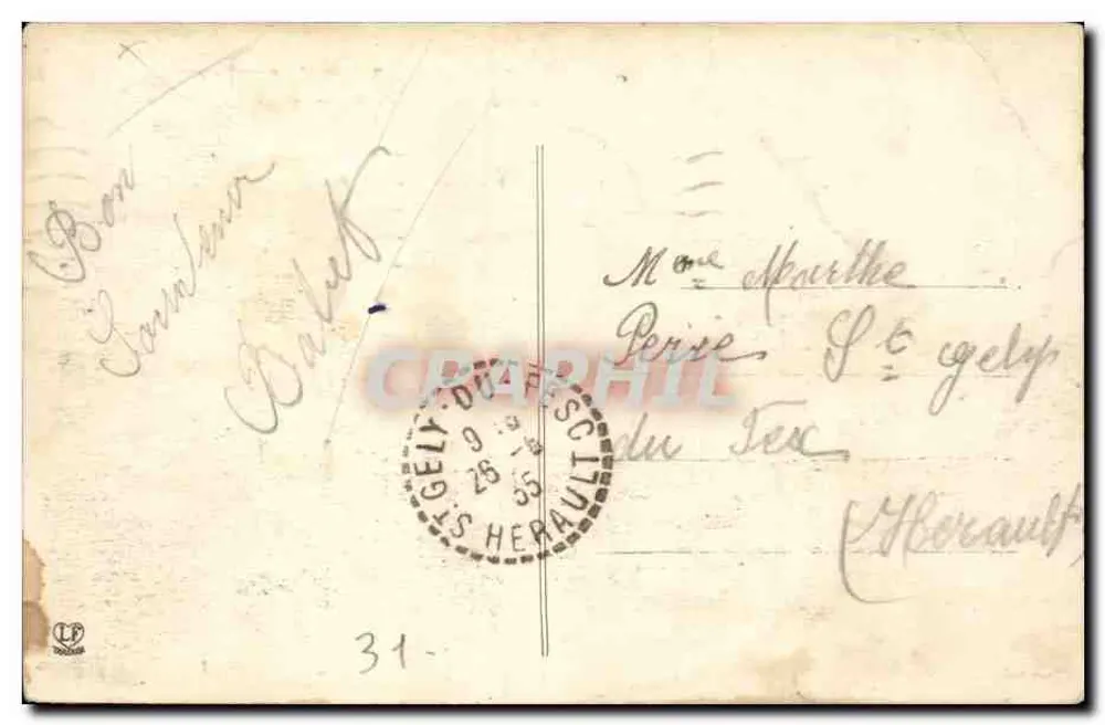 Toulouse — Rue de Metz — Ansicht der Straße der Händler — PhotoType Calandrie Toulouse - Rückseite