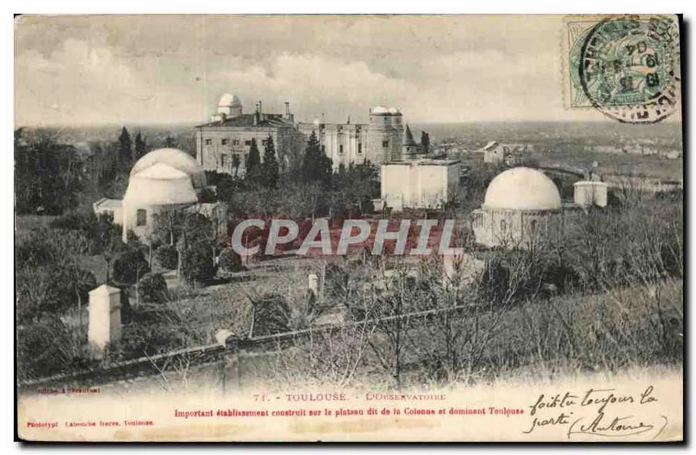 Toulouse - O Observatório — Fototipia Latouche Frères, Toulouse, n°74 - Frente