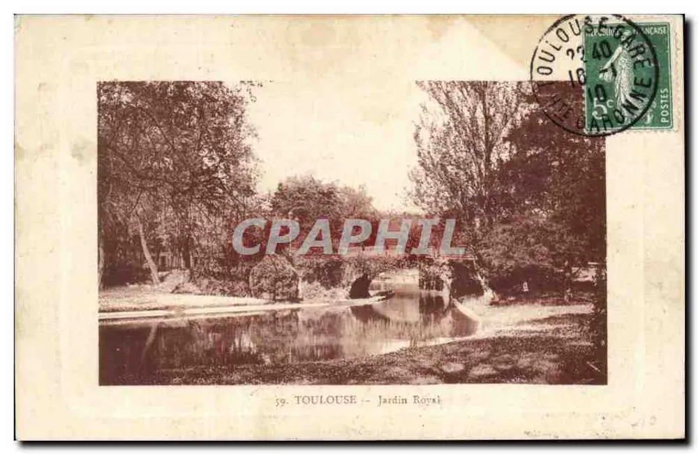 Toulouse - Jardin Royal — Carte postale éditée par Carnaux - Frente