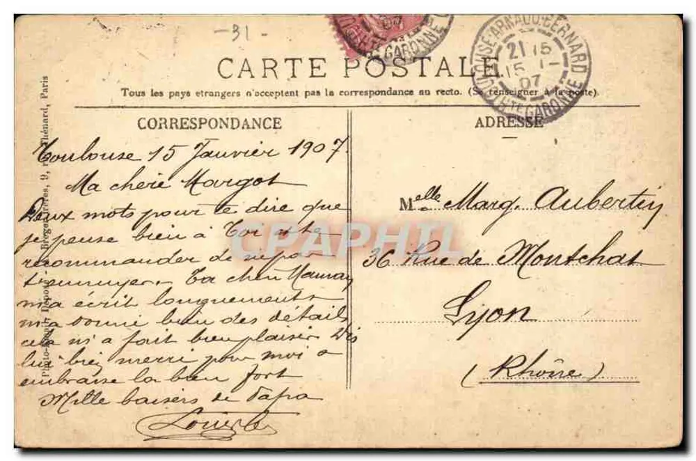 Toulouse — Der Bassin des Lafayette-Platzes — Au Rêve du Collectionneur, n°4 - Rückseite