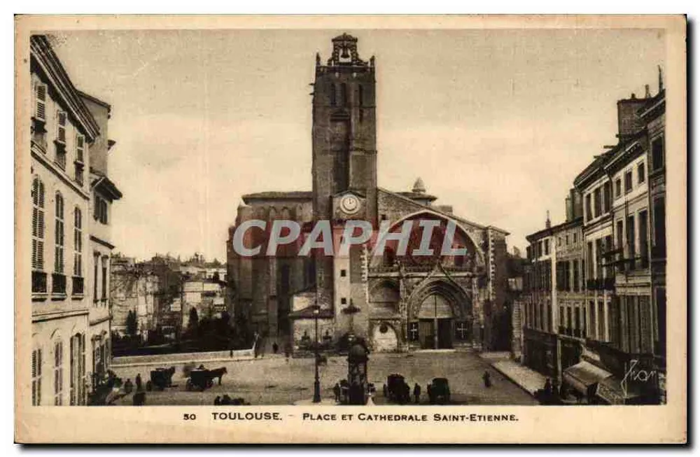 Toulouse — Platz und Kathedrale Saint-Étienne — Édition Bézin, Toulouse, n°31 - Vorderseite
