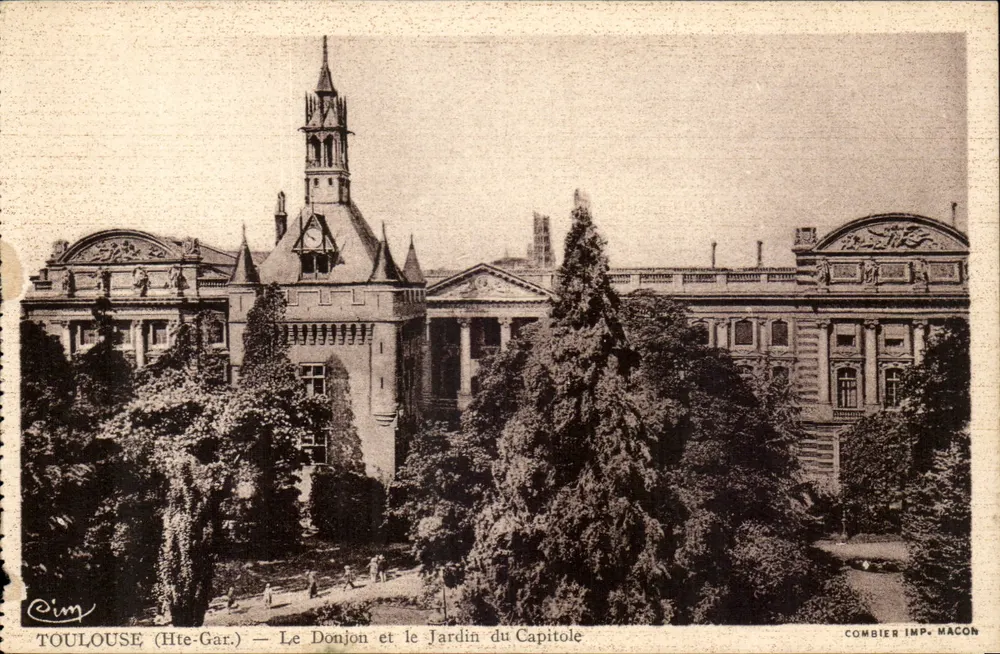 Toulouse (Hte-Gar.) — Der Bergfried und der Garten des Capitole — Combier Imp. Macon - Vorderseite