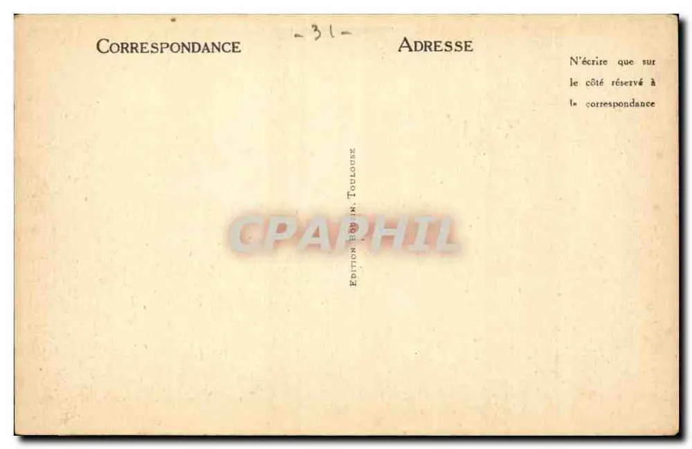 Toulouse — Les Ponts Jumeaux — Édition Hépin, Nr. 39 - Rückseite
