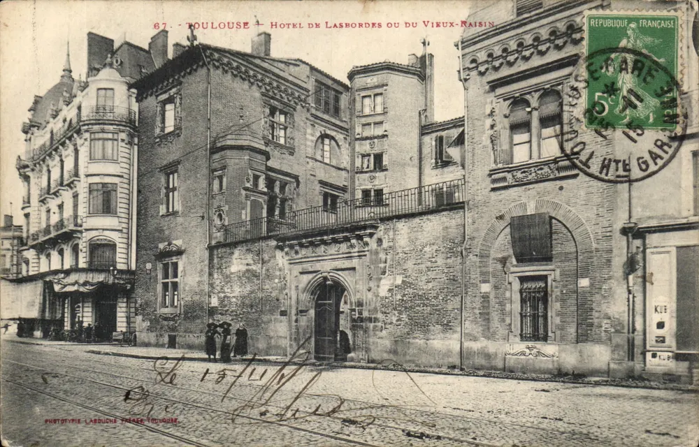 Toulouse — Hotel de Lasbordes oder du Vieux-Raisin — Phototypie Labouche Toulouse - Vorderseite