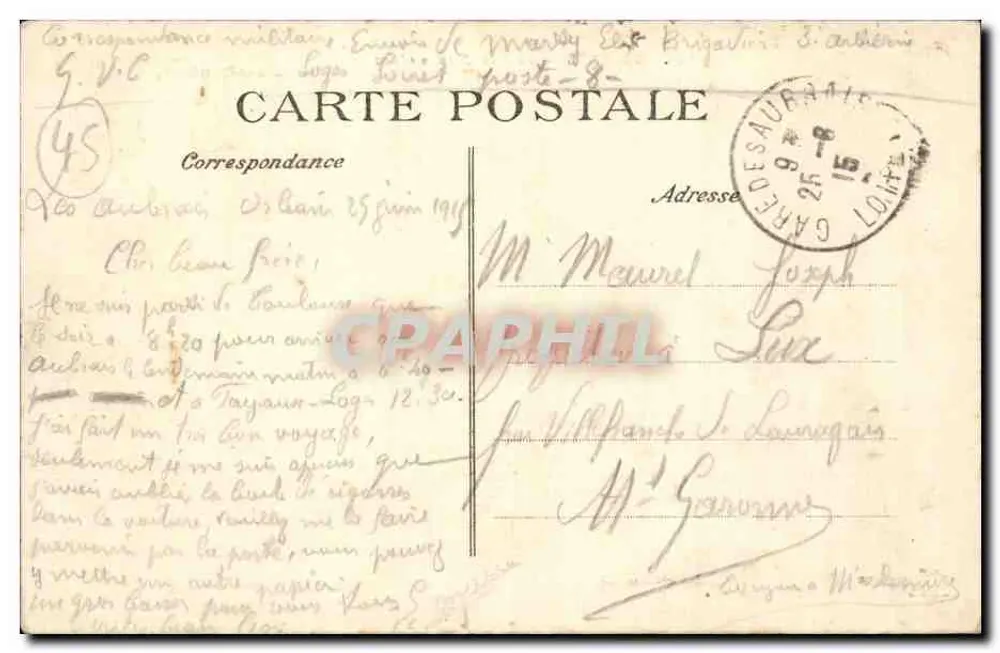 Orléans — A Rue Jeanne d'Arc — editor Orléans, n° 545 - Verso