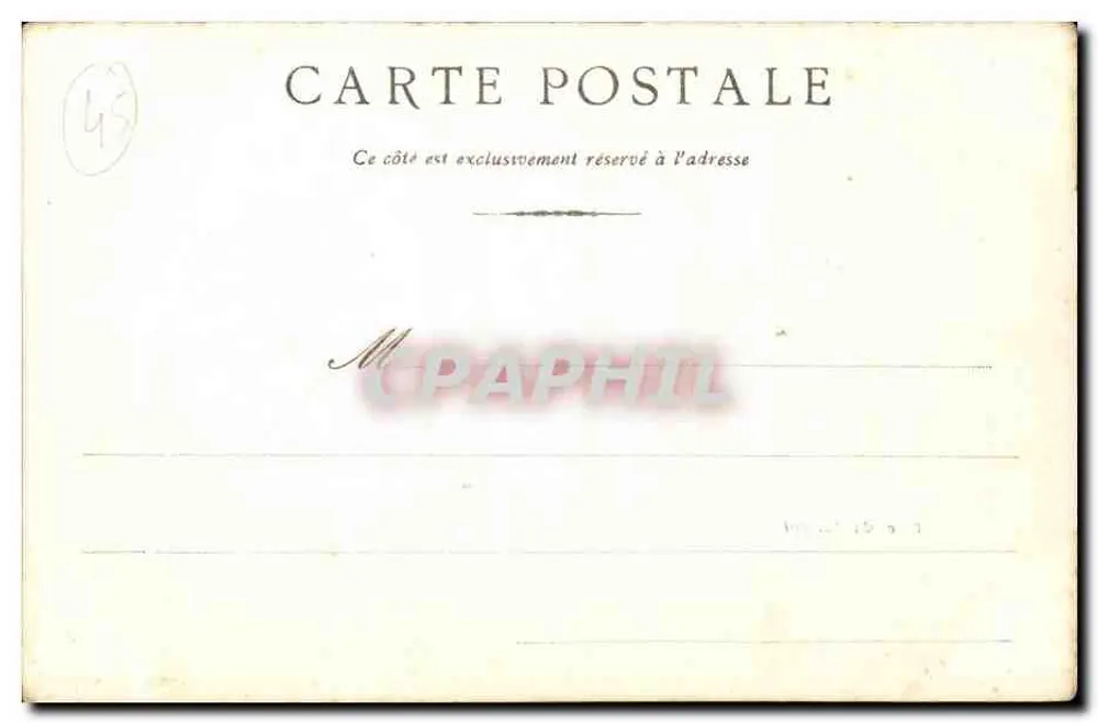 Orléans, Place du Martroi — visão da praça com monumento equestre e edifícios — editor não identificado - Verso