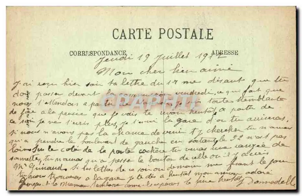 Orléans — Praça Albert 1er — A Estação — LL. — n° 95 - Verso