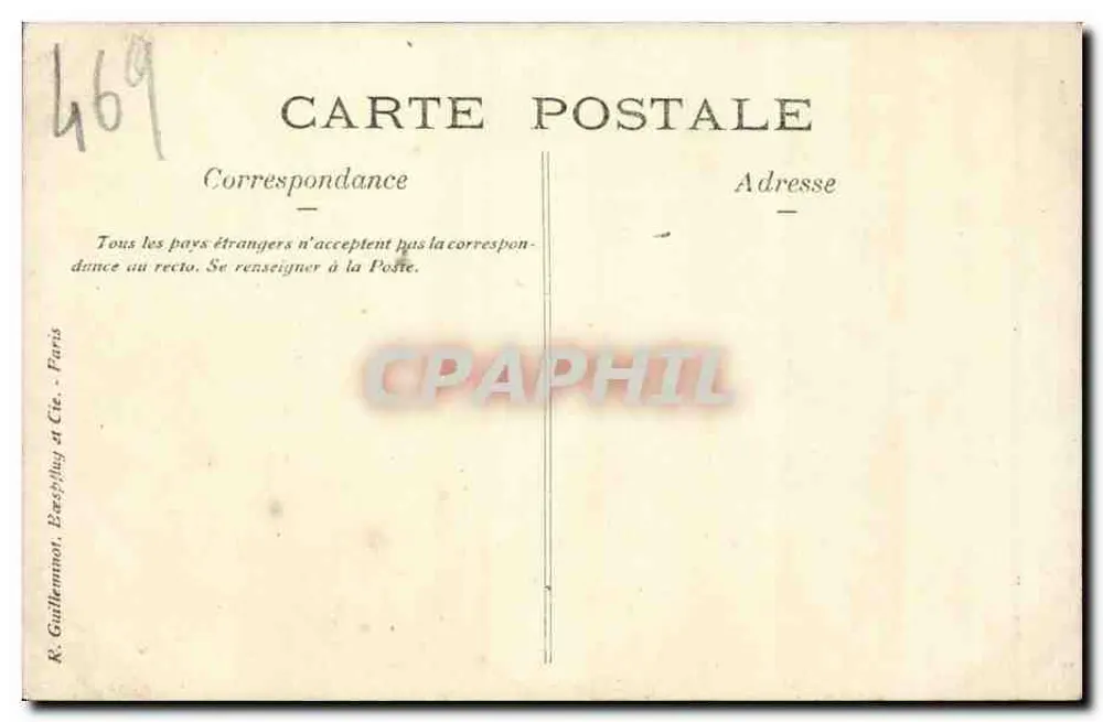 Familien- oder Sozialgruppe im Park — R. Guilleminot, Verleger in Paris, Nr. 469 - Rückseite