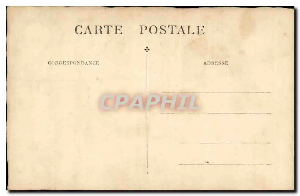 Bebê nu deitado em almofada — fotografia de estúdio — Carta postal - Verso