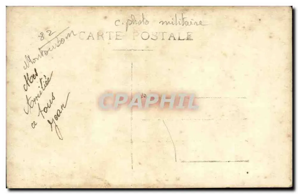 Grupo de soldados — foto militar — C. Photo Militaire - Reverso