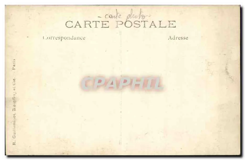 Sala de laboratorio — Estudiantes en traje de trabajo — R. Guilleminot, Bazin, et Cie, París - Reverso