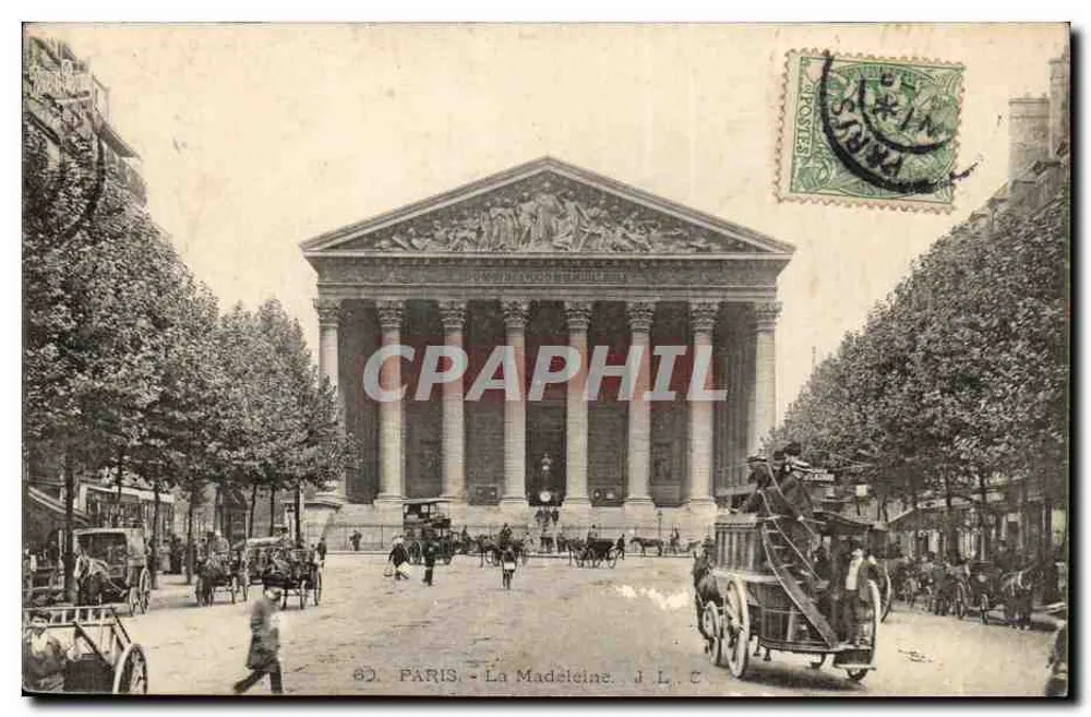Paris - La Madeleine — Verlag J. L. C., Nr. 62 - Vorderseite
