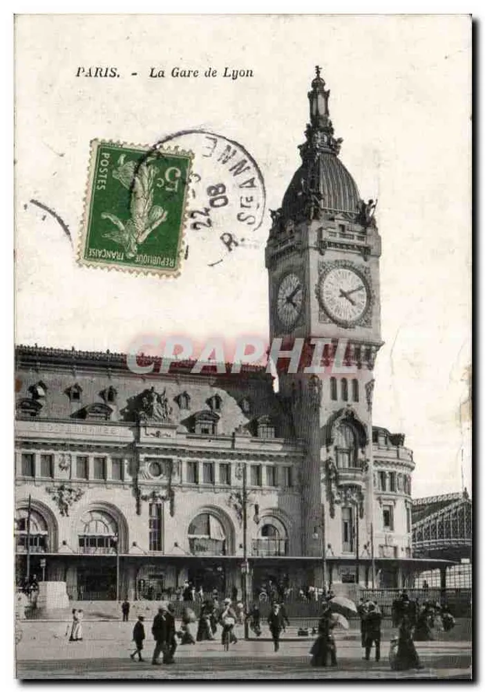 Paryż - Gare de Lyon — widok z wieży zegarowej - Awers