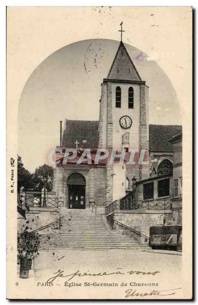 Paris – Igreja de Saint-Germain de Charonne — B.F. Paris 9 - Frente