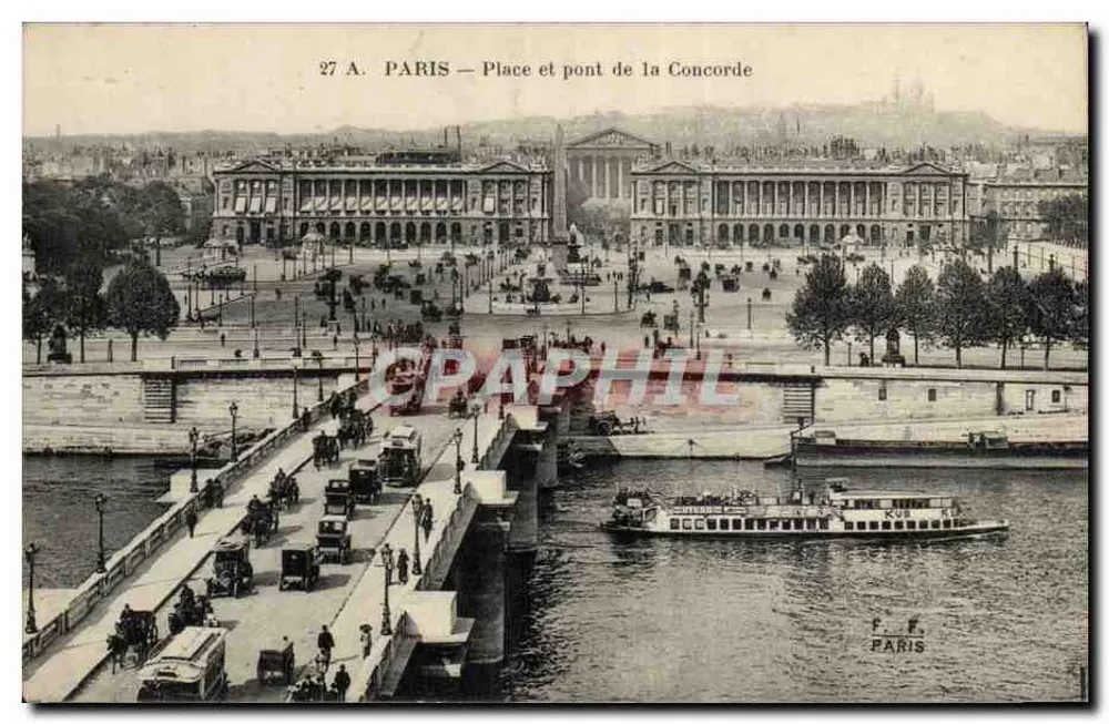 Paris — Praça e ponte da Concórdia - Frente