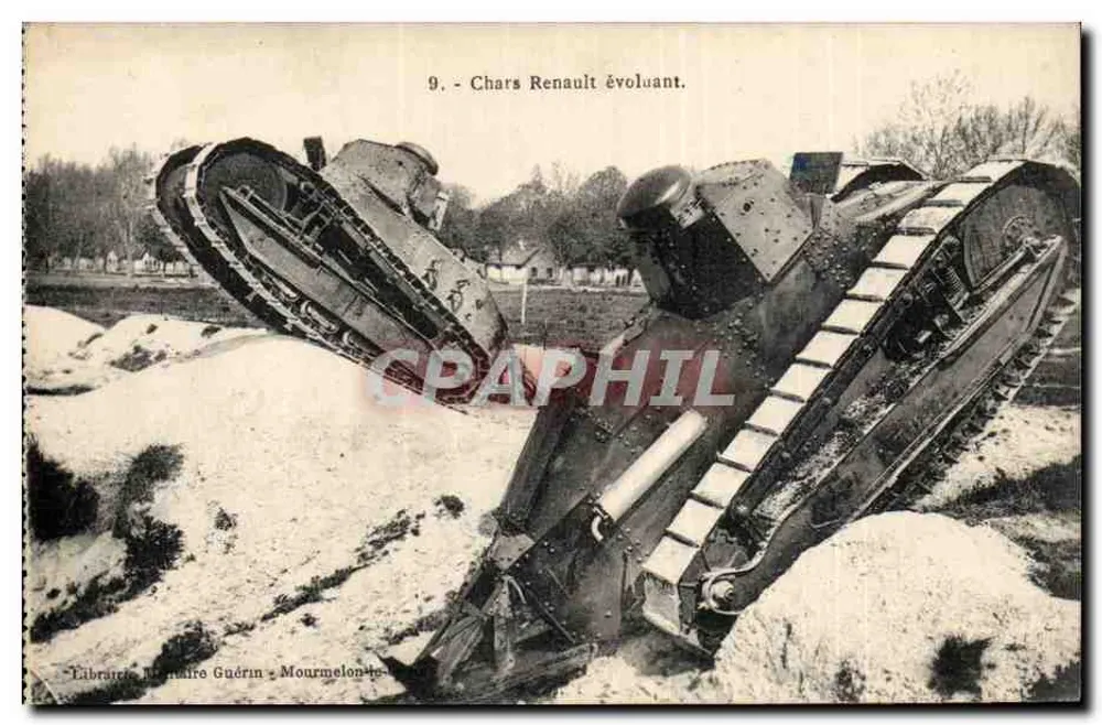 Renault tanks in actie — Boekhandel Renaître Guérin - Mourmelon-le-Grand - Voorkant