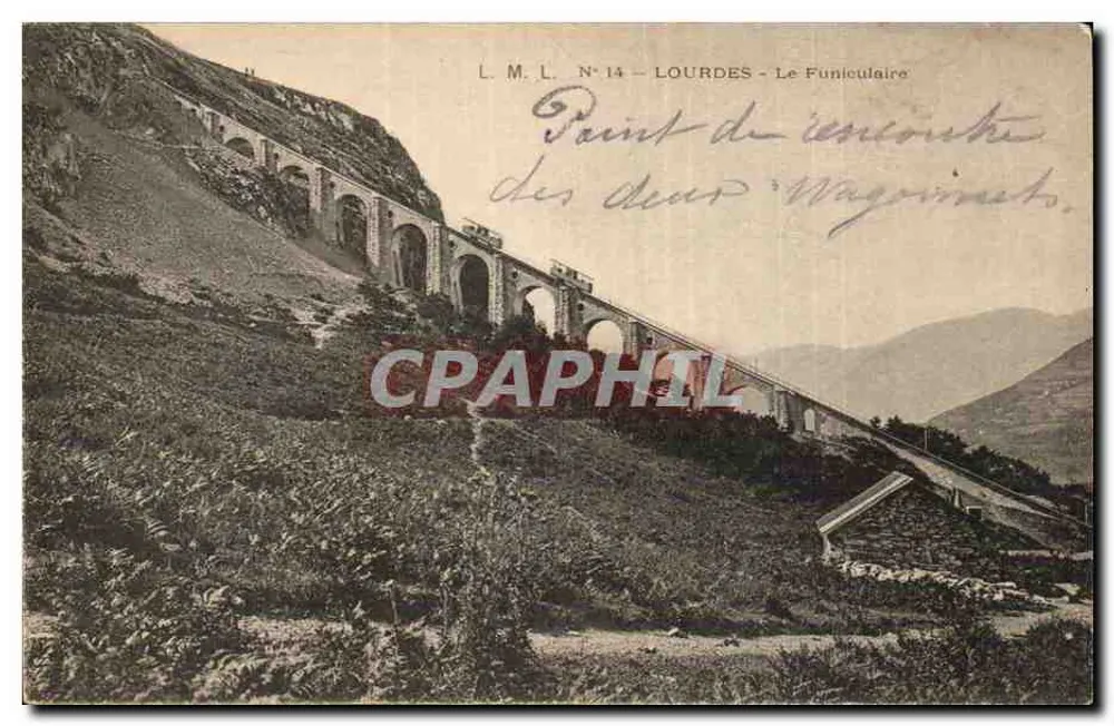 Lourdes — O Funicular — L.M.L. N°14 - Frente