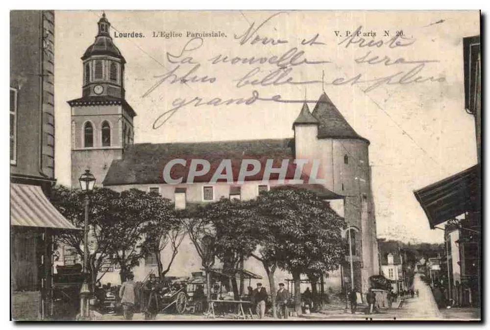 Lourdes. A Igreja Paroquial — V.P. Paris N. 20. - Frente