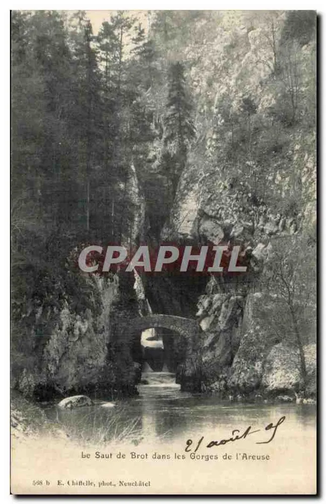 O Saut de Brot nas Gorges da Areuse — E. Chiffelle, fot. Neuchâtel - Frente