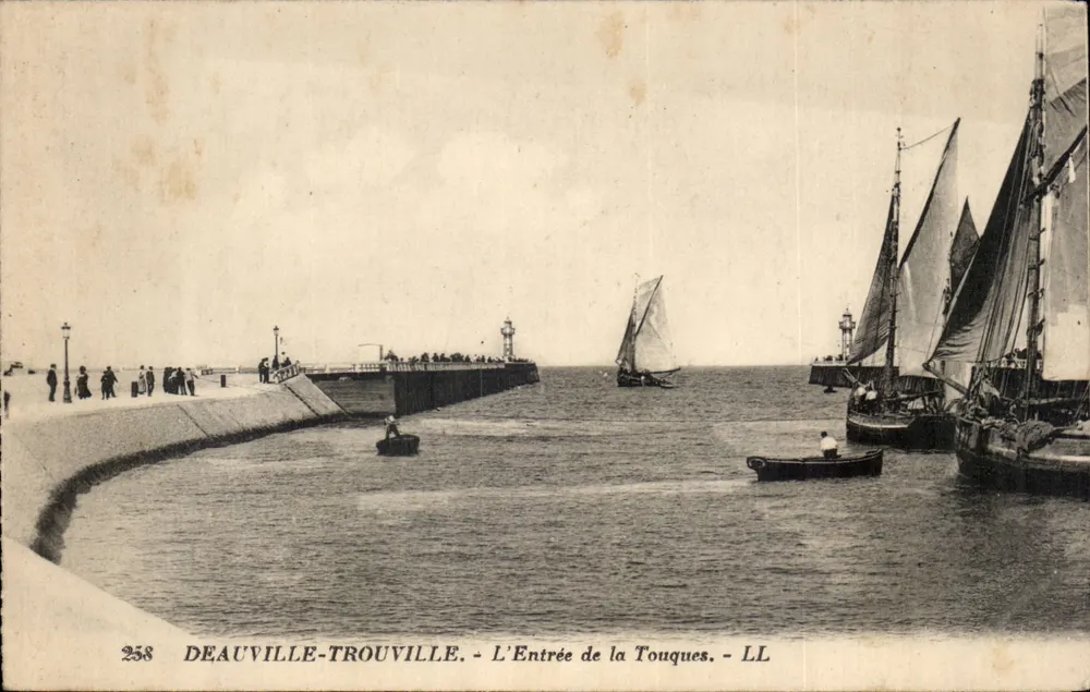 Deauville-Trouville — Ansicht der Mündung der Touques — LL, n° 258 - Vorderseite
