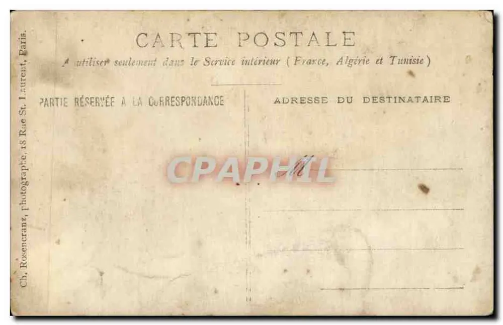 Porträt dreier Personen — Studio — Ch. Rosencrantz, Paris - Rückseite