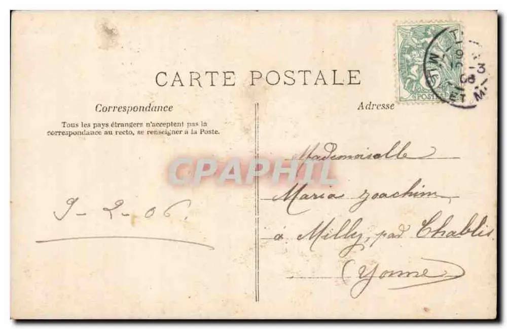 Augen auf Augen — LiebesSzene — M.F. Paris, Nr. 4615 - Rückseite