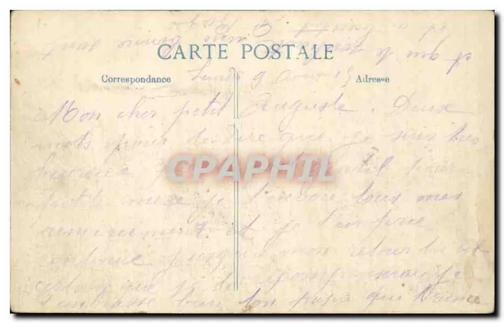 Zerstörungen in Sermaize-les-Bains — Rue de Vitry — Schlacht an der Marne (6–12. Sept. 1914) — O.J. n°51 - Rückseite