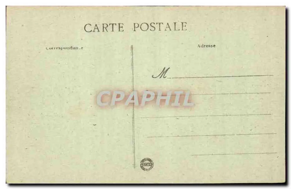 SERMAIZE-les BAINS (Maine) — Ansicht der Grande Place nach dem Krieg — L. C. H., Visé Paris - Rückseite