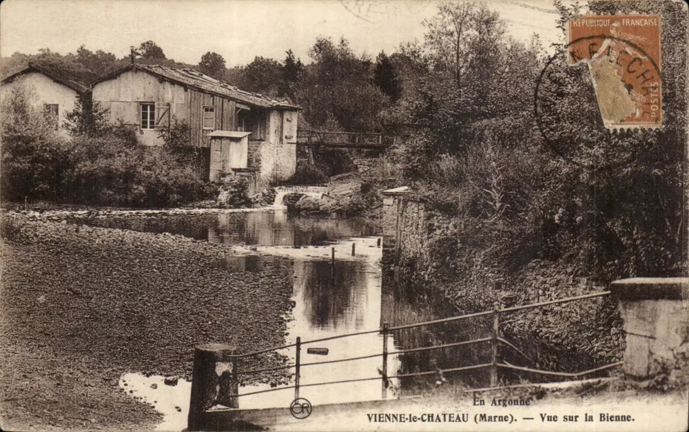 Vienne-le-Château (Marne) — Vista sobre a Bienne — Éditions OR, Ch. Brune Malougues - Frente