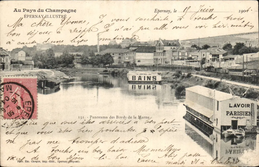 Épernay — Panorama der Ufer der Marne — Épernay Illustré, n°131 - Vorderseite